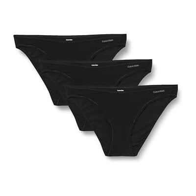 Calvin dam bikini form kalsonger stretch bomull 3-pack, Svart (svart/svart), M Calvin dam bikini form kalsonger stretch bomull 3-pack, Svart (svart/svart), M