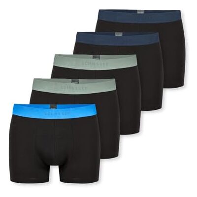 Schiesser Boxershorts för män, 5-pack, underkläder med elastiskt midjeband ekologisk bomull – 95/5 ekologisk, Sorterad 5_181000, S Schiesser Boxershorts för män, 5-pack, underkläder med elastiskt midjeband ekologisk bomull – 95/5 ekologisk, Sorterad 5_181000, S