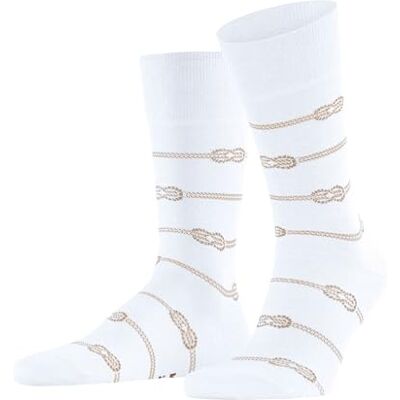 FALKE herrstrumpor Sailing Rope M så bomull linne mönstrad 1 par, vit vit 2000, 45–46 FALKE herrstrumpor Sailing Rope M så bomull linne mönstrad 1 par, vit vit 2000, 45–46