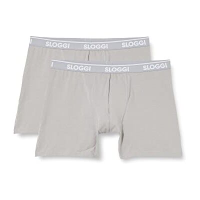 Sloggi Boxershorts för män (2-pack), Stengrå, L Sloggi Boxershorts för män (2-pack), Stengrå, L