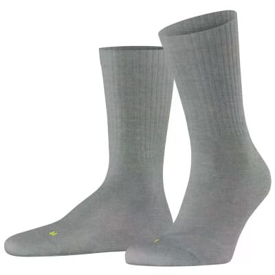 FALKE Unisex strumpor Run Rib Crew U So bomull funktionellt material enfärgad 1 par, grå ljusgrå 3400, 42–43 FALKE Unisex strumpor Run Rib Crew U So bomull funktionellt material enfärgad 1 par, grå ljusgrå 3400, 42–43