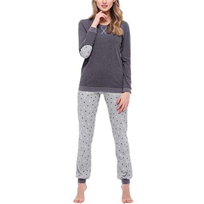 Merry Style Dam Pyjamas Sovplagg MS10-168(Mörk Melange/Grå, S) Merry Style Dam Pyjamas Sovplagg MS10-168(Mörk Melange/Grå, S)