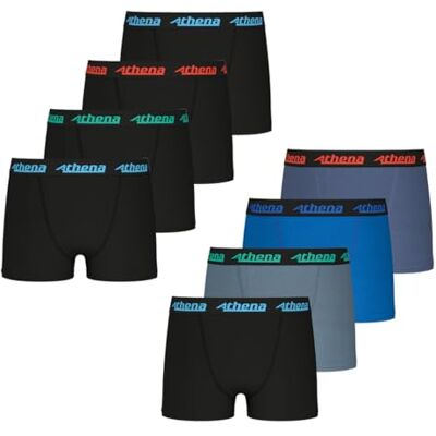 Athena My Petits Prix 9C25, set med 8 boxershorts, pojkunderkläder, svart-svart-grå-blå-marinblå, 6 år, Svart/svart/grå/blå/marinblå, 6-8 ans Athena My Petits Prix 9C25, set med 8 boxershorts, pojkunderkläder, svart-svart-grå-blå-marinblå, 6 år, Svart/svart/grå/blå/marinblå, 6-8 ans