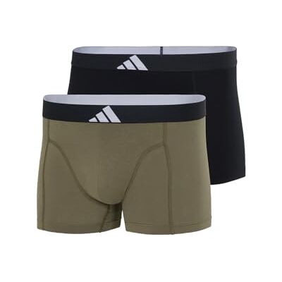 adidas Trunk (2PK) – aktiv flex bomullskropp – bekväma underkläder, Blandade 1, S adidas Trunk (2PK) – aktiv flex bomullskropp – bekväma underkläder, Blandade 1, S