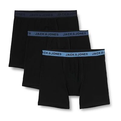 JACK & JONES Jack Jones Kalsonger, Underkläder Herr, 3-pack Boxershorts, SvartFörpackning: Svart-Svart, L JACK & JONES Jack Jones Kalsonger, Underkläder Herr, 3-pack Boxershorts, SvartFörpackning: Svart-Svart, L