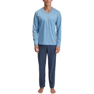 CALIDA Relax Streamline kort pyjamas herr, tillverkad av 100% bomull, Glacier Lake, 50 CALIDA Relax Streamline kort pyjamas herr, tillverkad av 100% bomull, Glacier Lake, 50