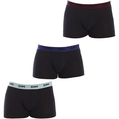 Dim Boxer (3 st) herr, Svart bälte grön/blå/röd, M Dim Boxer (3 st) herr, Svart bälte grön/blå/röd, M