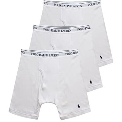 POLO RALPH LAUREN herr klassisk passform bomull boxershorts kalsonger och långa ben tillgängliga, 3-pack, Vit/marinblå – 3-pack, XXL POLO RALPH LAUREN herr klassisk passform bomull boxershorts kalsonger och långa ben tillgängliga, 3-pack, Vit/marinblå – 3-pack, XXL