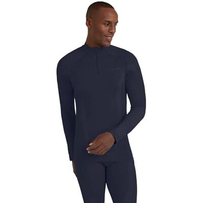 FALKE herr Baslager Ovandel Wool-Tech High Zip Neck M L/s Sh ull funktionsmaterial snabbtorkande 1 del, Blå Space Blue 6116, XXL FALKE herr Baslager Ovandel Wool-Tech High Zip Neck M L/s Sh ull funktionsmaterial snabbtorkande 1 del, Blå Space Blue 6116, XXL