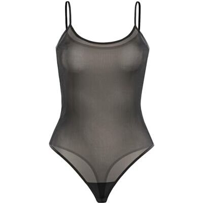 Teyli Långärmad Dambody Bodysuit med Mesh för Kvinnor, Elegant Body med Bekväm Passform och Mjukt Material för Dagligt Bruk Teyli Långärmad Dambody Bodysuit med Mesh för Kvinnor, Elegant Body med Bekväm Passform och Mjukt Material för Dagligt Bruk