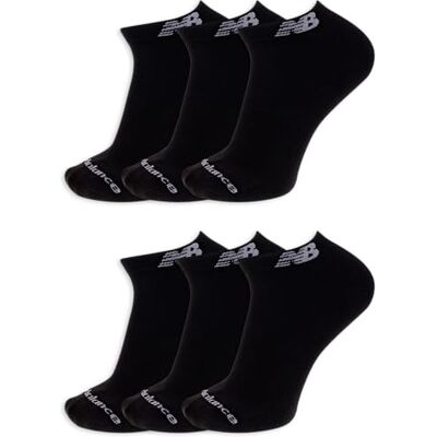 New Balance Performance vadderade lågt skurna strumpor – 6 och 12 fukttransporterande, svart (6 par), stor, Svart (6 par), L New Balance Performance vadderade lågt skurna strumpor – 6 och 12 fukttransporterande, svart (6 par), stor, Svart (6 par), L