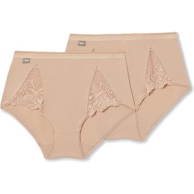 Playtex PW FRANCE Hög Braga med spets bomull och spets Midi för kvinnor, Svart, XL Playtex PW FRANCE Hög Braga med spets bomull och spets Midi för kvinnor, Svart, XL