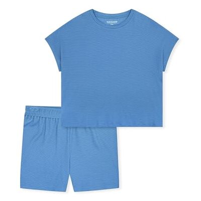 Schiesser Casual Feel Pyjamaset, Turkos blå, 42 kvinnor Schiesser Casual Feel Pyjamaset, Turkos blå, 42 kvinnor