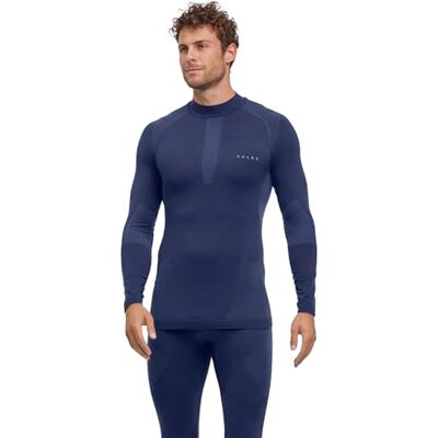 FALKE herr Baslager Ovandel Warm Turtleneck M L/s Sh funktionellt garn snabbtorkande 1 del, Blå Space Blue 6116, M FALKE herr Baslager Ovandel Warm Turtleneck M L/s Sh funktionellt garn snabbtorkande 1 del, Blå Space Blue 6116, M