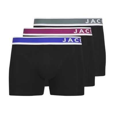 JACK & JONES Herr Jaceaston Solid Trunks 3-pack Sn, svart, m (3-pack), svart, M JACK & JONES Herr Jaceaston Solid Trunks 3-pack Sn, svart, m (3-pack), svart, M