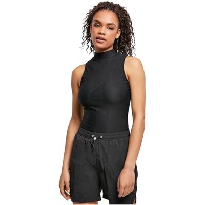 Urban Classics Dam ärmlös Rib Turtleneck body underkläder, svart, M Urban Classics Dam ärmlös Rib Turtleneck body underkläder, svart, M