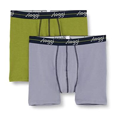 Sloggi Boxershorts för män (2-pack), Taupe – mörk kombination, 4 Sloggi Boxershorts för män (2-pack), Taupe – mörk kombination, 4