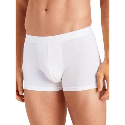 CALIDA Evolution Boxershorts för män, elastisk linning, tillverkad av silkeslen, mjuk PIMA-bomull, Vit, 50 CALIDA Evolution Boxershorts för män, elastisk linning, tillverkad av silkeslen, mjuk PIMA-bomull, Vit, 50