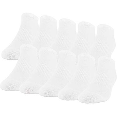 Gildan Men's Active Cotton No Show Socks, 10 par, Vit/överdådig trädgård, Shoe Size: 6-12 Gildan Men's Active Cotton No Show Socks, 10 par, Vit/överdådig trädgård, Shoe Size: 6-12