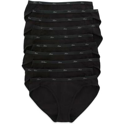 Hanes Kvinnors bikini stil underkläder, 10-pack – svart, S Hanes Kvinnors bikini stil underkläder, 10-pack – svart, S