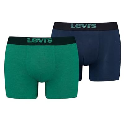 Levi's Herr optisk illusion ekologisk bomull boxershorts, Grön, XL Levi's Herr optisk illusion ekologisk bomull boxershorts, Grön, XL