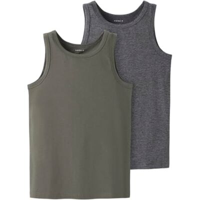 NAME IT pojkar Nkmtank Top 2P Noos, Tea Leaf, Numeric_104 (2-pack), Teblad, numeric_104 NAME IT pojkar Nkmtank Top 2P Noos, Tea Leaf, Numeric_104 (2-pack), Teblad, numeric_104