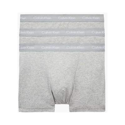 Calvin herr 3P Trunk Boxershorts, grå ljunga, S Calvin herr 3P Trunk Boxershorts, grå ljunga, S