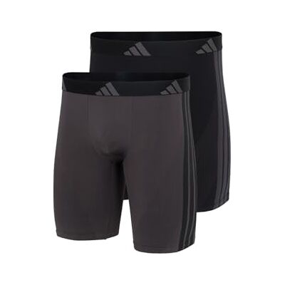 adidas boxershorts med långa ben (2PK) – aktiv mikrostretch sömlös – bekväma underkläder, Blandade, XL adidas boxershorts med långa ben (2PK) – aktiv mikrostretch sömlös – bekväma underkläder, Blandade, XL
