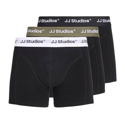 JACK & JONES Jacsoho Solid Trunks 3-pack Noos, svart, M JACK & JONES Jacsoho Solid Trunks 3-pack Noos, svart, M