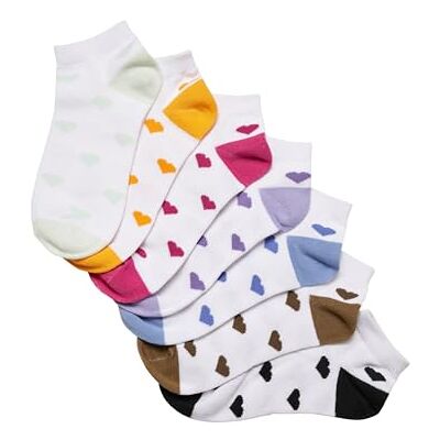 Urban Classics Unisex återvunna garn hjärta sneakers 7-pack strumpor, flerfärgade, 47–50 Urban Classics Unisex återvunna garn hjärta sneakers 7-pack strumpor, flerfärgade, 47–50