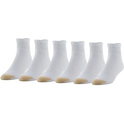 GOLDTOE Guldtå herrstrumpor (förpackning med 6), Vitt, XL GOLDTOE Guldtå herrstrumpor (förpackning med 6), Vitt, XL