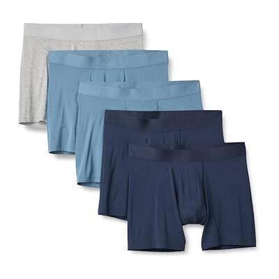 Amazon Essentials herr supermjuka modal boxershorts, Djup blå/grå märgel/marinblå, M Amazon Essentials herr supermjuka modal boxershorts, Djup blå/grå märgel/marinblå, M