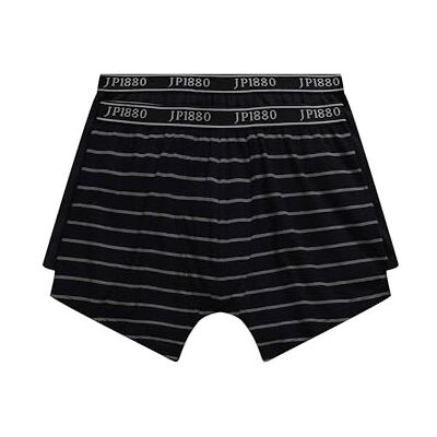 JP 1880 herr, stora storlekar, herrkläder, L-8XL, mellanbyxor, FLEXNAMIC®, Oeko-TEX, 2-pack, underbyxor 818421, svart, XXL JP 1880 herr, stora storlekar, herrkläder, L-8XL, mellanbyxor, FLEXNAMIC®, Oeko-TEX, 2-pack, underbyxor 818421, svart, XXL