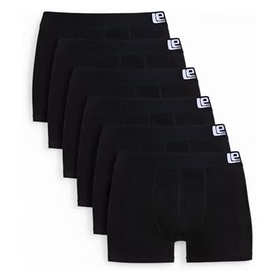 Lower East H boxershorts, retro, set om 6, svart, S Lower East H boxershorts, retro, set om 6, svart, S
