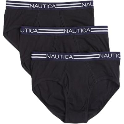 Nautica herr 3-pack bomull flyga fram trosor (förpackning med 3) Nautica herr 3-pack bomull flyga fram trosor (förpackning med 3)