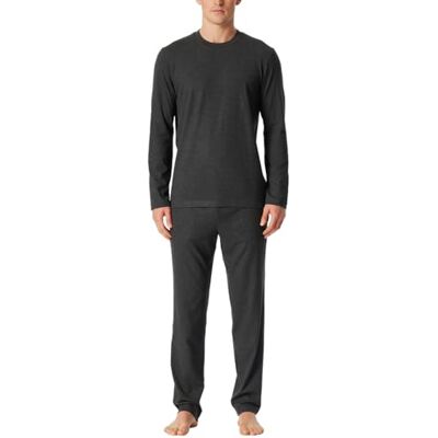 Schiesser Herrpyjamas lång interlock-utvalda premium warming pyjamas-set, Mörkgråmel._182030, 58 Schiesser Herrpyjamas lång interlock-utvalda premium warming pyjamas-set, Mörkgråmel._182030, 58