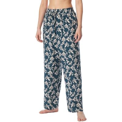 Schiesser Damsovbyxor, långa vävda byxor, mix + relax pyjamasunderdel, Jeansblå_181198, 34 SE Schiesser Damsovbyxor, långa vävda byxor, mix + relax pyjamasunderdel, Jeansblå_181198, 34 SE