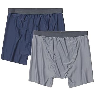 ExOfficio Give-N-Go 2.0 Boxer Brief 6"-Cool and Breathable Underwear for Active Men-Pack of 2, Navy/Steel Onyx, Medium ExOfficio Give-N-Go 2.0 Boxer Brief 6"-Cool and Breathable Underwear for Active Men-Pack of 2, Navy/Steel Onyx, Medium