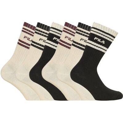 FILA Herrstrumpor Fi/1/Tenx6/5366 beige/svart/vinröd/kaki, 39-42 (6-pack) FILA Herrstrumpor Fi/1/Tenx6/5366 beige/svart/vinröd/kaki, 39-42 (6-pack)
