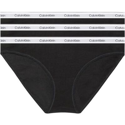 Calvin Bikini Trosor Dam 3-pack Stretch Bomull, Svart, XXL Calvin Bikini Trosor Dam 3-pack Stretch Bomull, Svart, XXL