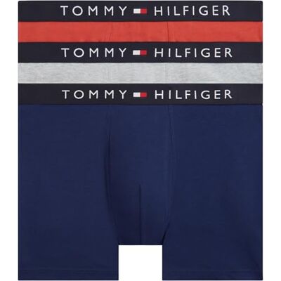 Tommy Hilfiger herr 3P boxershorts UM0UM03764 boxershorts kalsonger, grå (Drk Ash/Prp Nvy/Tr Rd), XXL Tommy Hilfiger herr 3P boxershorts UM0UM03764 boxershorts kalsonger, grå (Drk Ash/Prp Nvy/Tr Rd), XXL