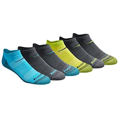 Saucony Multipack nät ventilation komfort passform prestanda no-show strumpor, gul blå kol blandade (6 par), 13-15, Gul blå kol blandad (6 par), 47-49 EU Saucony Multipack nät ventilation komfort passform prestanda no-show strumpor, gul blå kol blandade (6 par), 13-15, Gul blå kol blandad (6 par), 47-49 EU
