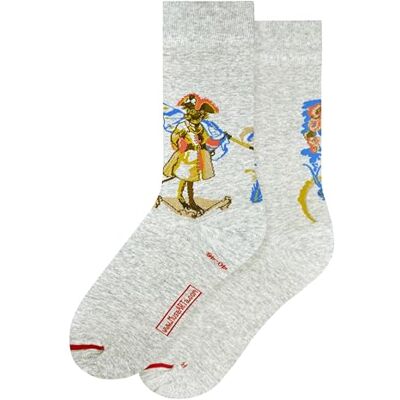 MuseARTa strumpor av bomull med målningen La Grande Singerie av konstnären Christophe Huet i storlek 40–46, CH-LG-14–40–46, Beige, 40-46 MuseARTa strumpor av bomull med målningen La Grande Singerie av konstnären Christophe Huet i storlek 40–46, CH-LG-14–40–46, Beige, 40-46
