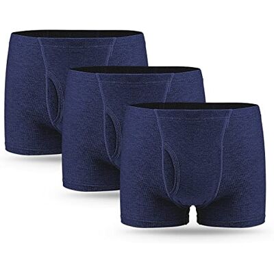 FAMI HELPER 3 st inkontinensbyxor för män inkontinens boxershorts med absorberande dyna 300 ml urin volym bomull tvättbara återanvändbara läckagesäkra inensbyxor för män blå storlek 3XL FAMI HELPER 3 st inkontinensbyxor för män inkontinens boxershorts med absorberande dyna 300 ml urin volym bomull tvättbara återanvändbara läckagesäkra inensbyxor för män blå storlek 3XL