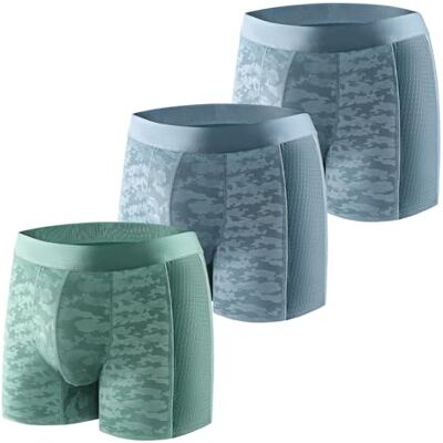 CARER Healthcare Incontinence Pregnancy Carer 3-pack svala och ventilerande inkontinensbyxor för män, fashionabla herr-inkontinens-boxershorts med 80 ml absorberande vadderad, bubbelläckor, lätt inkontinens ljusblå, ljusgrön, storlek XL CARER Healthcare Incontinence Pregnancy Carer 3-pack svala och ventilerande inkontinensbyxor för män, fashionabla herr-inkontinens-boxershorts med 80 ml absorberande vadderad, bubbelläckor, lätt inkontinens ljusblå, ljusgrön, storlek XL