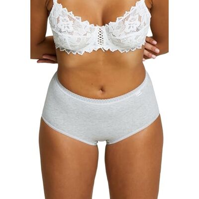 Sans Complexe Klassisk bomull B set med 2 trosor med medium täckning för kvinnor, Kina grå + Kina grå, 38 Sans Complexe Klassisk bomull B set med 2 trosor med medium täckning för kvinnor, Kina grå + Kina grå, 38