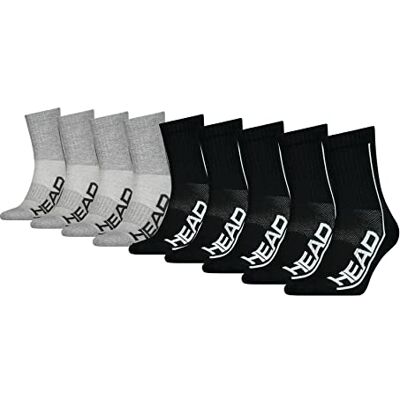 HEAD Unisex kort strumpa, Svart/grå, 35 EU HEAD Unisex kort strumpa, Svart/grå, 35 EU