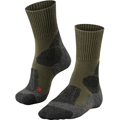FALKE herr Vandringsstrumpor TK1 Adventure M So ull funktionsmaterial tjock anti-blåsor 1 par, Grön Olive 7830, 39-41 FALKE herr Vandringsstrumpor TK1 Adventure M So ull funktionsmaterial tjock anti-blåsor 1 par, Grön Olive 7830, 39-41