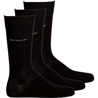 GANT Herrstrumpor mjuka bomullsstrumpor 3-pack, svart, 40-42 GANT Herrstrumpor mjuka bomullsstrumpor 3-pack, svart, 40-42