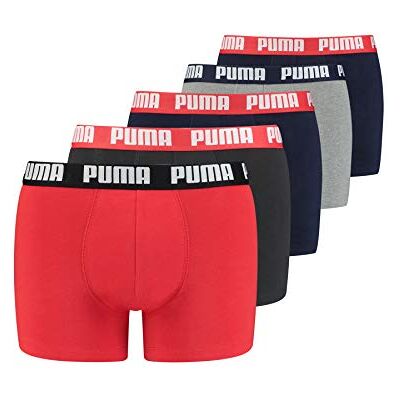 PUMA Herr Boxerkalsonger, Flerfärgad, M, Paket med 5 PUMA Herr Boxerkalsonger, Flerfärgad, M, Paket med 5